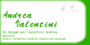 andrea valentini business card